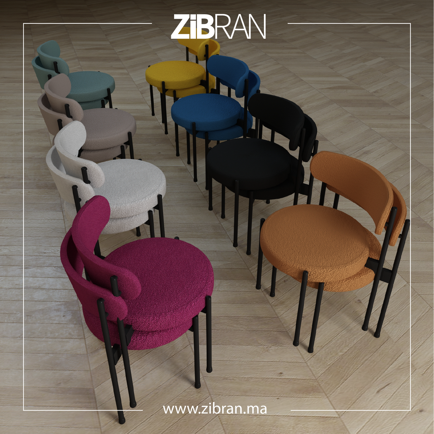 PILLAR - TABLE À MANGER + 8 CHAISES