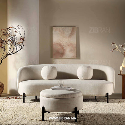 ZELUM – Canapé de prestige royal aux finitions d’orfèvre | ZIBRAN – Vue sous perspective | ZIBRAN