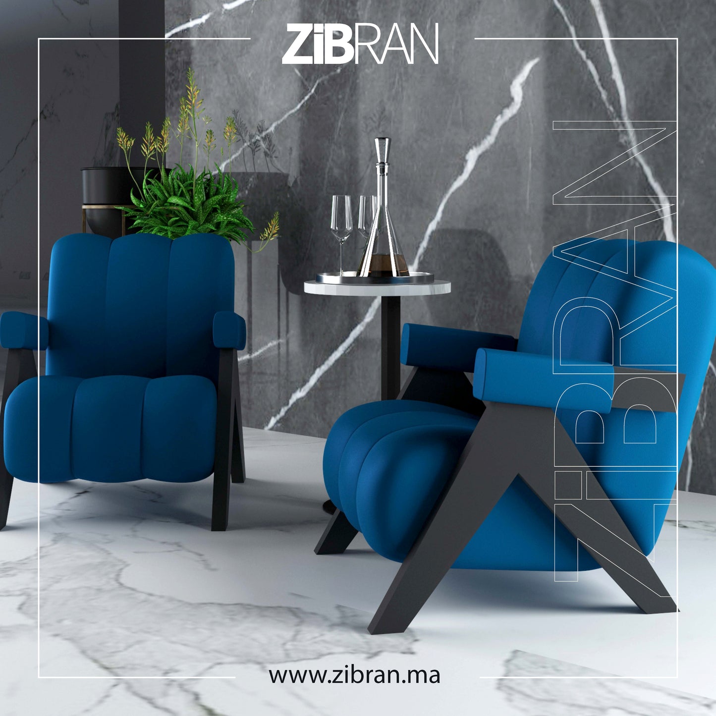 VELAR / Fauteuil Moderne / Confort Audacieux / Collection ZIBRAN