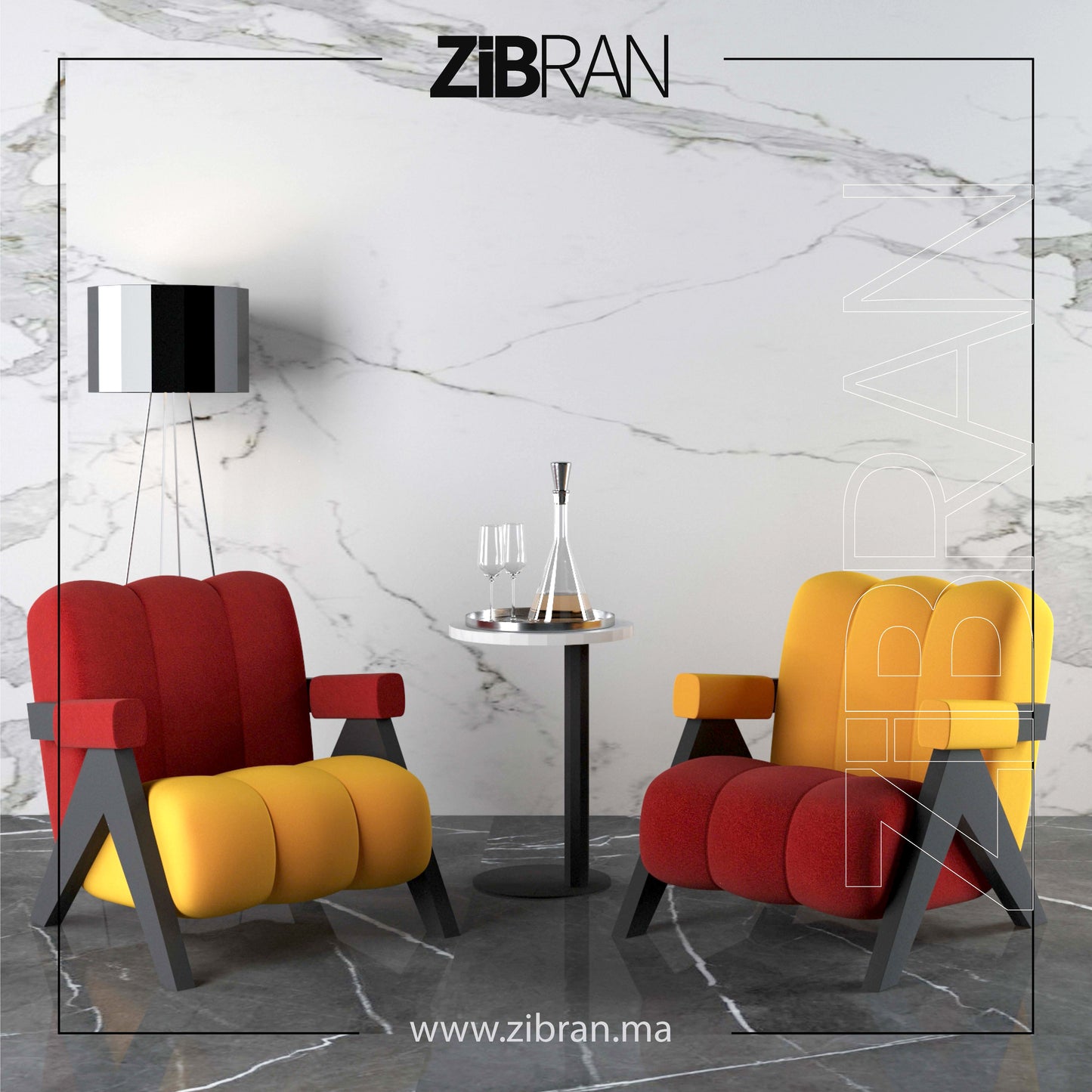 VELAR / Fauteuil Moderne / Confort Audacieux / Collection ZIBRAN