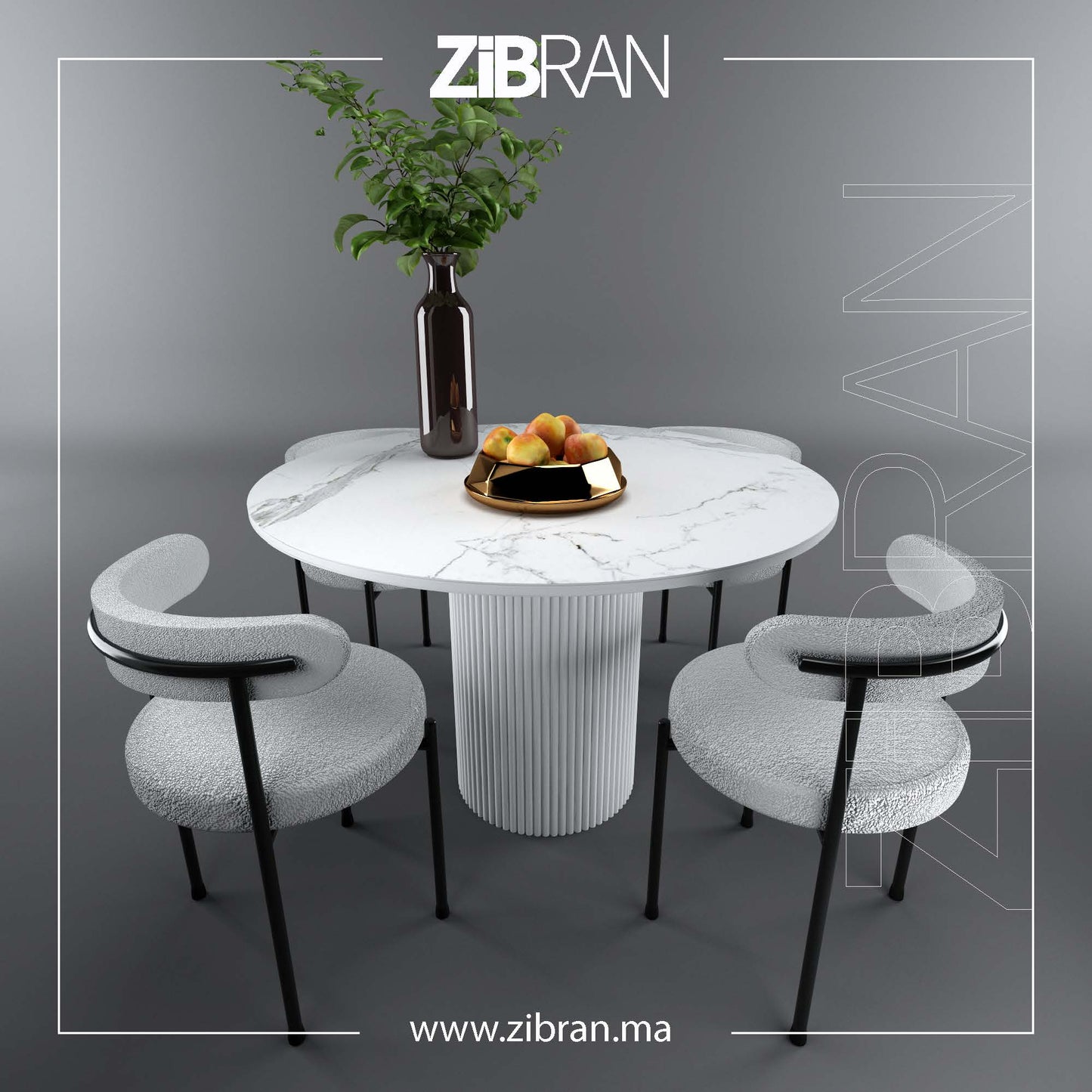PILLAR - TABLE À MANGER + 4 CHAISES