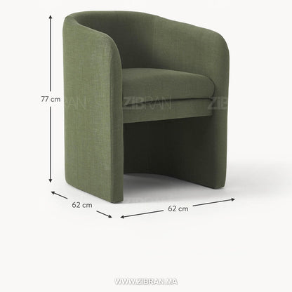 ZORENE – Fauteuil de prestige couture aux courbes iconiques | ZIBRAN for élégant living spaces in Morocco | ZIBRAN