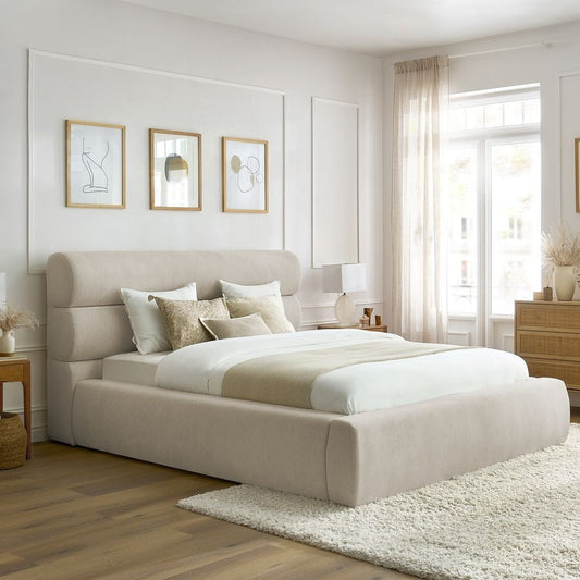 Lit Pastello ZIBRAN dans une chambre élégante détaille tète de lit qualité premium